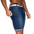 Light Wash - Pack Shot - Crosshatch Mens Reestier Denim Shorts