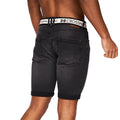 Black - Back - Crosshatch Mens Reestier Denim Shorts