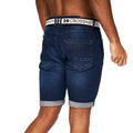 Dark Wash - Back - Crosshatch Mens Reestier Denim Shorts