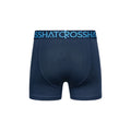 Navy - Back - Crosshatch Mens Chasma Boxer Shorts (Pack of 3)