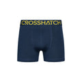 Navy - Pack Shot - Crosshatch Mens Chasma Boxer Shorts (Pack of 3)