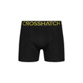 Black - Lifestyle - Crosshatch Mens Chasma Boxer Shorts (Pack of 3)