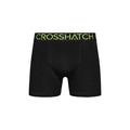 Black - Pack Shot - Crosshatch Mens Chasma Boxer Shorts (Pack of 3)