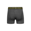 Charcoal Marl - Back - Crosshatch Mens Chasma Boxer Shorts (Pack of 3)