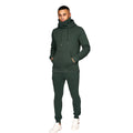 Jungle Green - Close up - Juice Mens Venmark Snood Collar Hoodie