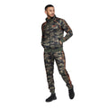 Green - Lifestyle - Crosshatch Mens Brickcount Camo Tracksuit Top