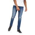 Vintage Wash - Side - Money Mens Ape Ripped Slim Jeans