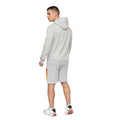 Grey Marl - Back - Crosshatch Mens Flocked Hoodie