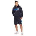 Navy - Pack Shot - Crosshatch Mens Flocked Hoodie