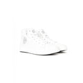 White-Monochrome - Front - Crosshatch Mens Kickturn Canvas High-top Trainers