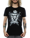 Black - Pack Shot - Nightmare Before Christmas Mens Misfit Love Jack Skellington Cotton T-Shirt