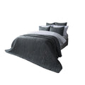 Deep Charcoal - Back - Belledorm Porto Pebbled Bedspread