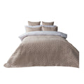 Latte - Front - Belledorm Porto Pebbled Bedspread