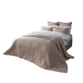 Latte - Back - Belledorm Porto Pebbled Bedspread