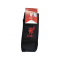 Grey-Red - Back - Liverpool FC Mens Logo Socks