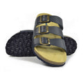 Navy - Lifestyle - Sanosan Mens Lisbon Leather Sandals