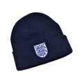 Navy - Back - England FA Crest Knitted Beanie