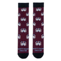 Claret-Sky Blue-White - Side - West Ham United FC Unisex Adult Crest Dress Socks (Pack of 3)