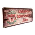 Beige-Red-Green - Back - Liverpool FC Supporter's Shed Metal Plaque