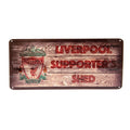 Beige-Red-Green - Front - Liverpool FC Supporter's Shed Metal Plaque