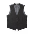 Charcoal - Front - Burton Mens Essential Plain Tailored Waistcoat