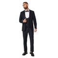 Black - Side - Burton Mens Single-Breasted Tailored Tuxedo Jacket