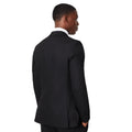 Black - Back - Burton Mens Herringbone Single-Breasted Suit Jacket