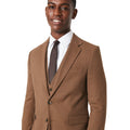 Copper - Side - Burton Mens Plain Weave Slim Suit Jacket