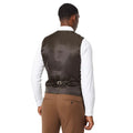 Copper - Back - Burton Mens Plain Weave Slim Waistcoat