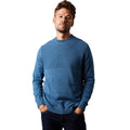 Mid Blue - Front - Burton Mens Link Yoke Crew Neck Jumper