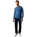 Mid Blue - Side - Burton Mens Link Yoke Crew Neck Jumper