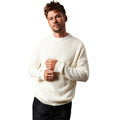 Off White - Front - Burton Mens Ribbed Crew Neck Jumper