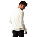 Off White - Back - Burton Mens Ribbed Crew Neck Jumper