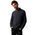 Steel - Front - Burton Mens Ribbed Crew Neck Jumper