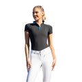 Black - Pack Shot - Coldstream Womens-Ladies Midlem Short-Sleeved Base Layer Top