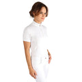 White-Rose Gold - Side - HyFASHION Womens-Ladies Roka Royal Diamante Show Shirt