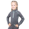 Charcoal-Mint - Back - Hy Childrens-Kids Stella Base Layer Set