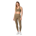 Khaki Green - Side - Carpatree Womens-Ladies Phase Seamless Sports Bra