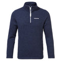 Blue Navy - Front - Craghoppers Childrens-Kids Shiloh Marl Half Zip Fleece Top