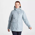 Stormy Sea-Lunar Grey - Close up - Craghoppers Womens-Ladies Saltaire Waterproof Jacket