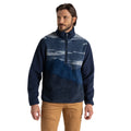 Blue Navy - Side - Craghoppers Mens National Trust Hathers Half Zip Fleece Top