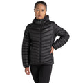 Black - Side - Craghoppers Womens-Ladies Compresslite VIII Hooded Padded Jacket