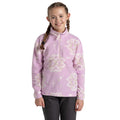 Orchid - Side - Craghoppers Childrens-Kids Calke Snowflake Half Zip Fleece Top