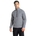 Soft Grey-Black Pepper Marl - Side - Craghoppers Mens Rubeus Half Zip Fleece Top