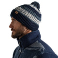 Blue Navy - Back - Craghoppers Mens National Trust Brimham Stripe Beanie