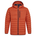 Carnelian Orange - Front - Craghoppers Mens Compresslite VIII Hooded Padded Jacket