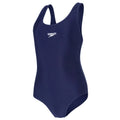 Navy - Front - Speedo Girls Medalist One Piece Swimsuit