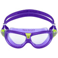 Violet-Lime - Front - Aquasphere Childrens-Kids Seal 2 Swimming Goggles