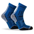 Azurite-Grey Marl - Front - Hilly Womens-Ladies Twin Skin Ankle Socks