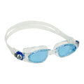 Transparent-Aqua Blue - Side - Aquasphere Unisex Adult Mako Swimming Goggles